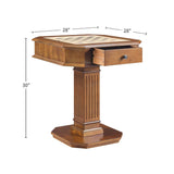 2 Drawers Wooden Game Table with Reversible Game Tray in Black