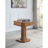 2 Drawers Wooden Game Table with Reversible Game Tray in Black