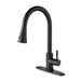 2-Function 1-Handle 1-Hole Kitchen Faucet with Pull Out Spraye