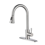 2-Function 1-Handle 1-Hole Kitchen Faucet with Pull Out Spraye