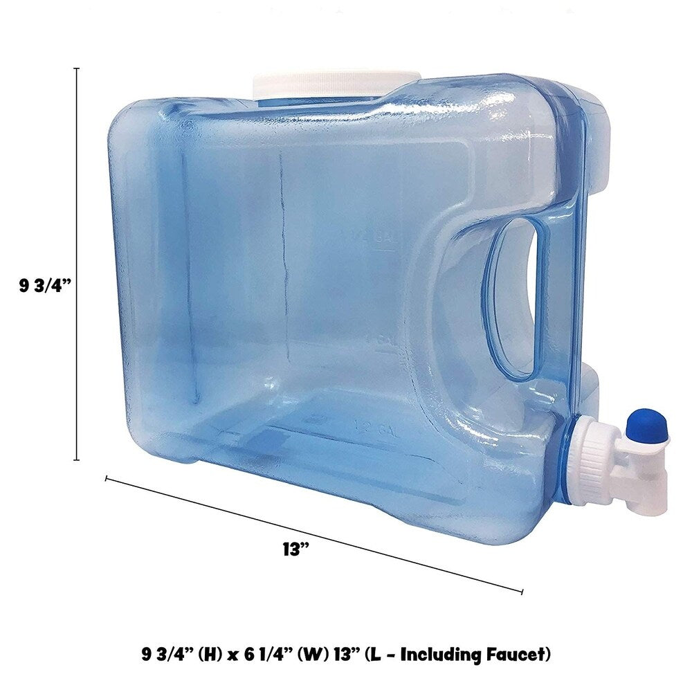 2 Gallon BPA Free Plastic Beverage / Water Container For The Fridge or Countertops. Built In Handle & Faucet Included