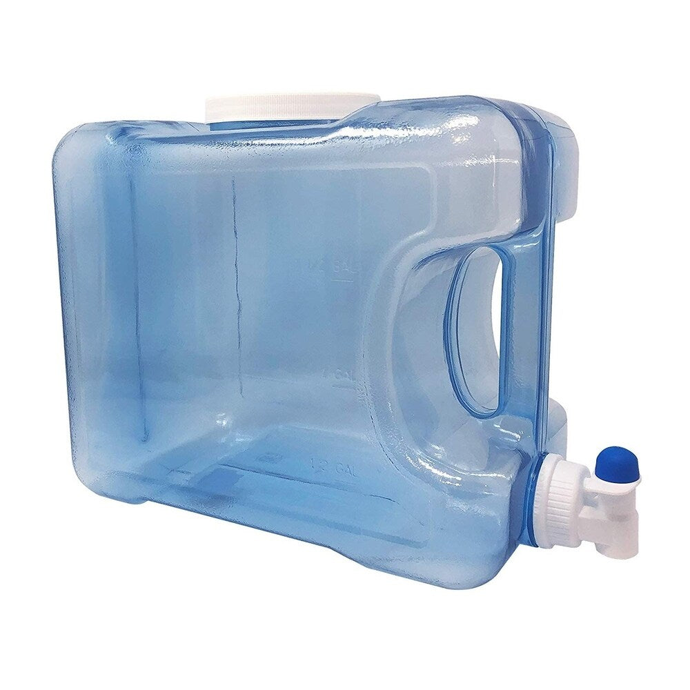 2 Gallon BPA Free Plastic Beverage / Water Container For The Fridge or Countertops. Built In Handle & Faucet Included