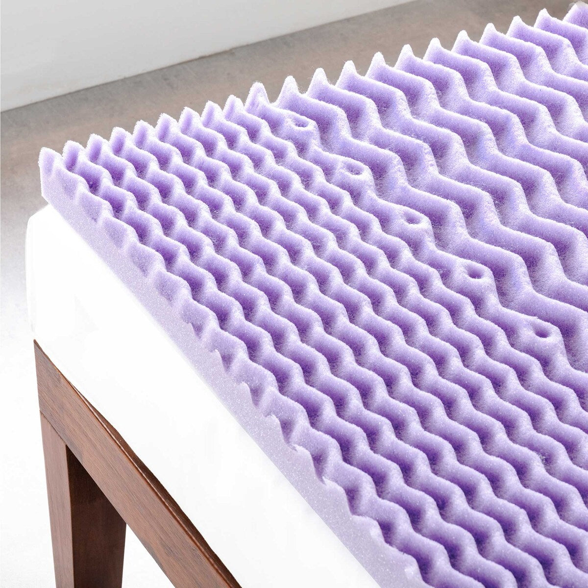 2 Inch 5-Zone Memory Foam Mattress Topper with Lavender Infusion