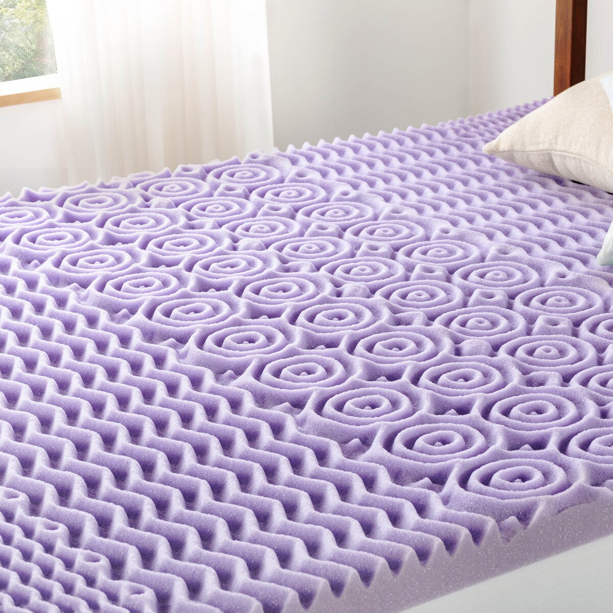 2 Inch 5-Zone Memory Foam Mattress Topper with Lavender Infusion