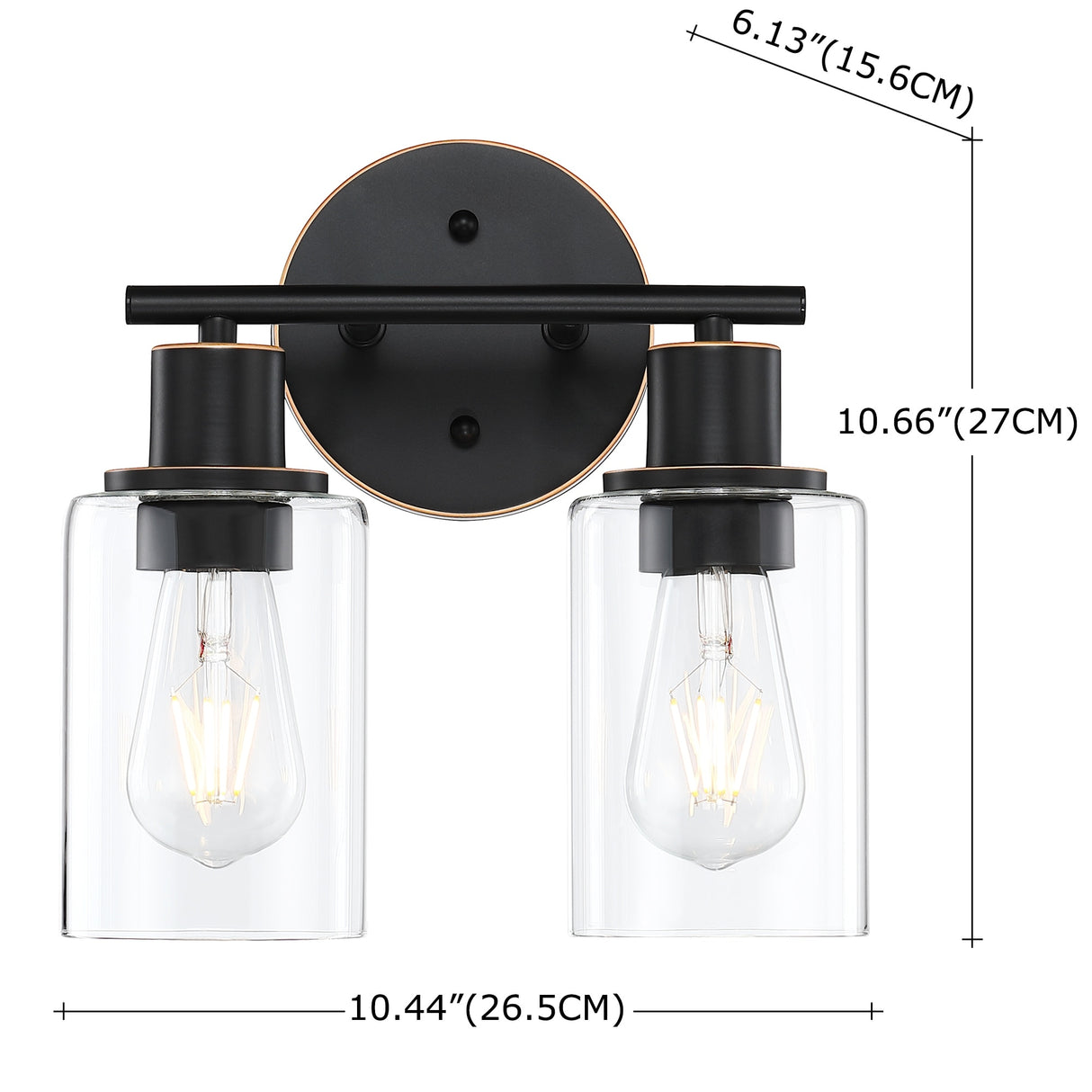 2-Light Bathroom Light Fixtures