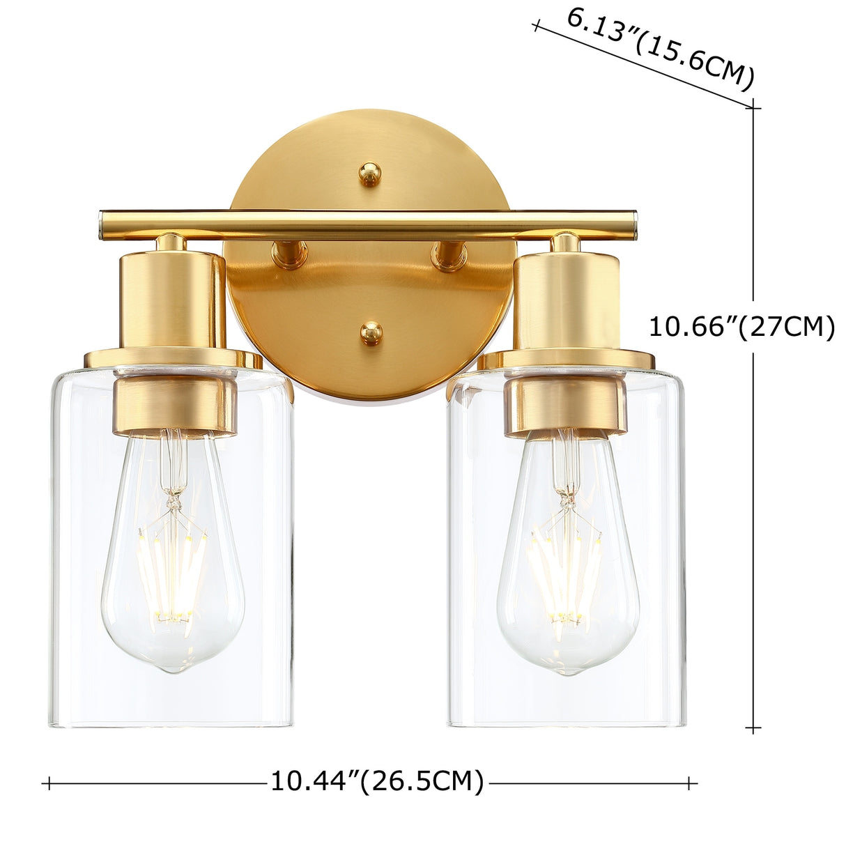 2-Light Bathroom Light Fixtures