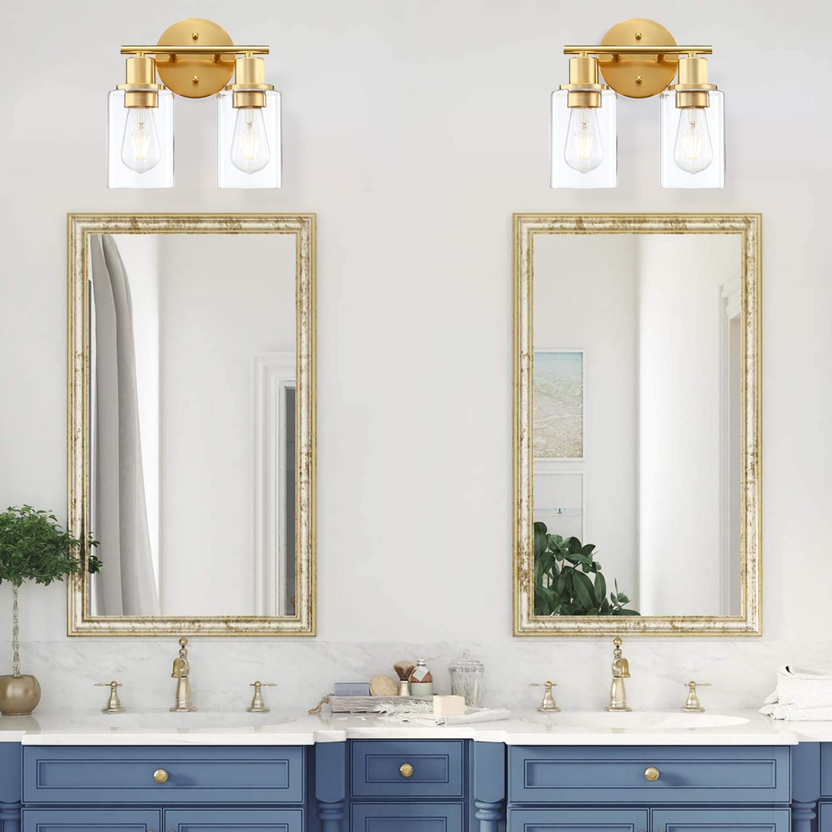 2-Light Bathroom Light Fixtures