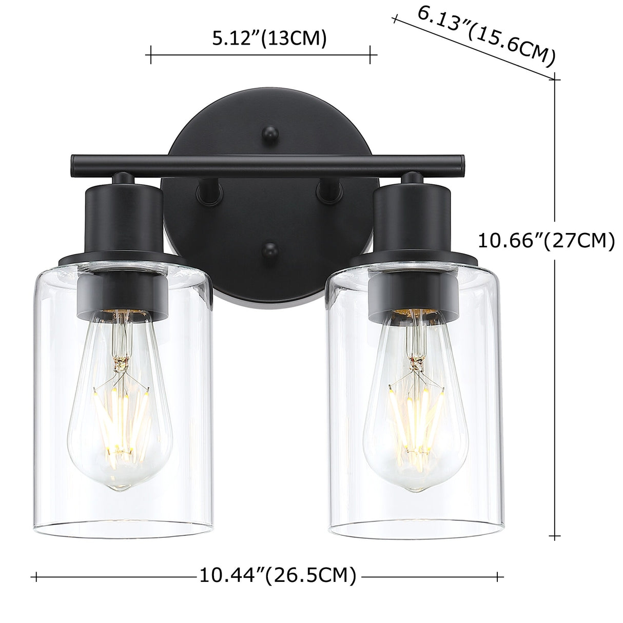 2-Light Bathroom Light Fixtures