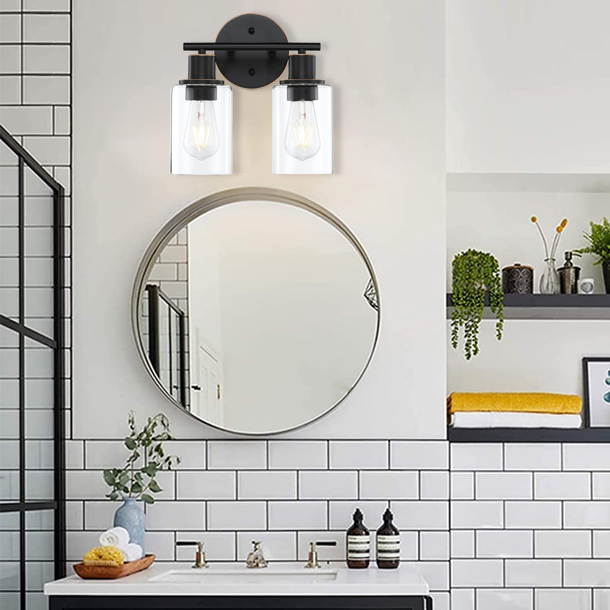 2-Light Bathroom Light Fixtures
