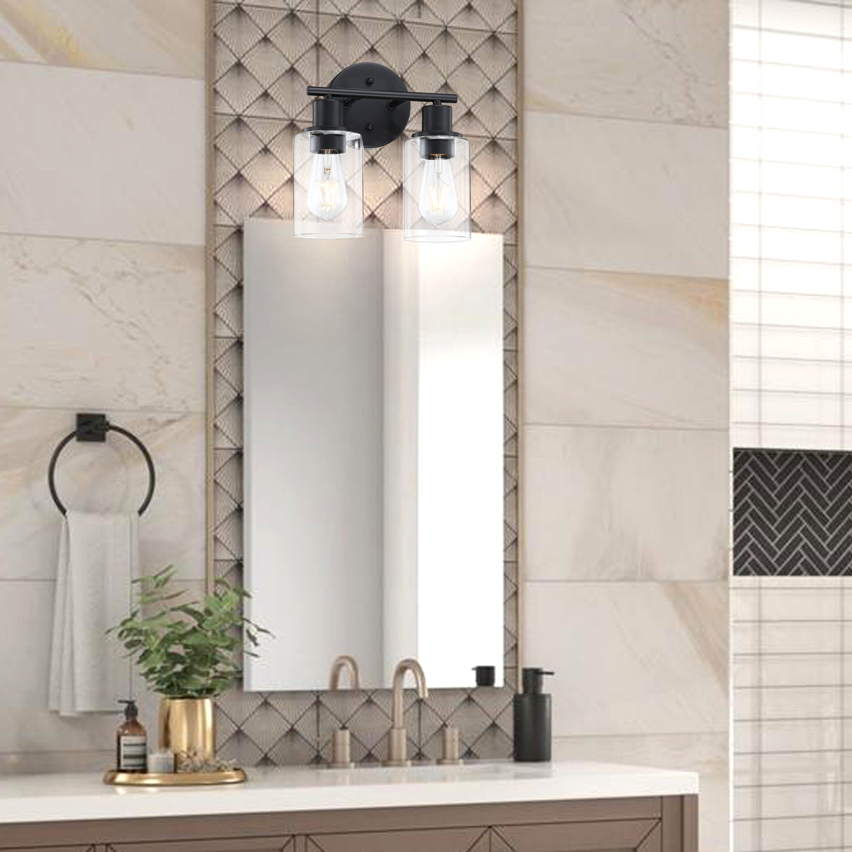 2-Light Bathroom Light Fixtures