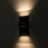 C Cattleya 2-Light Matte Black Aluminum LED Outdoor Wall Light