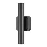 2-Light Modern Black Linear Waterproof IP54 Integrated LED Outdoor Wall Sconce Lights