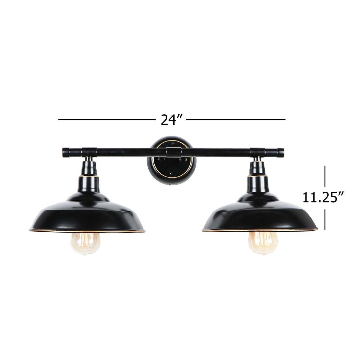 2 Light Outdoor Wall Mounted Lighting in Imperial Black - Imperial Black