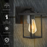 2 PACK Outdoor Wall Sconce with GFCI Outlet - 9.75-inch