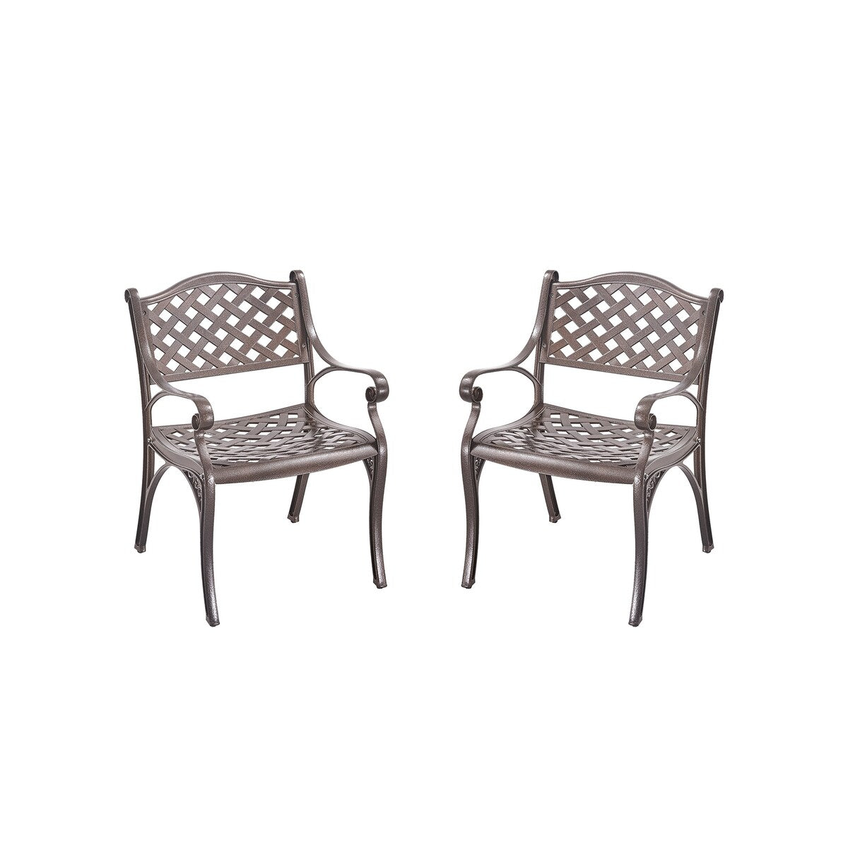 2 PC Elizabeth Cast Aluminum Chair