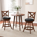 2 PCS Bar Stools Classic Counter/ Bar Height Swivel Chairs
