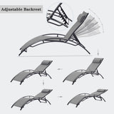 2 PCS Set Outdoor Lounge Chair