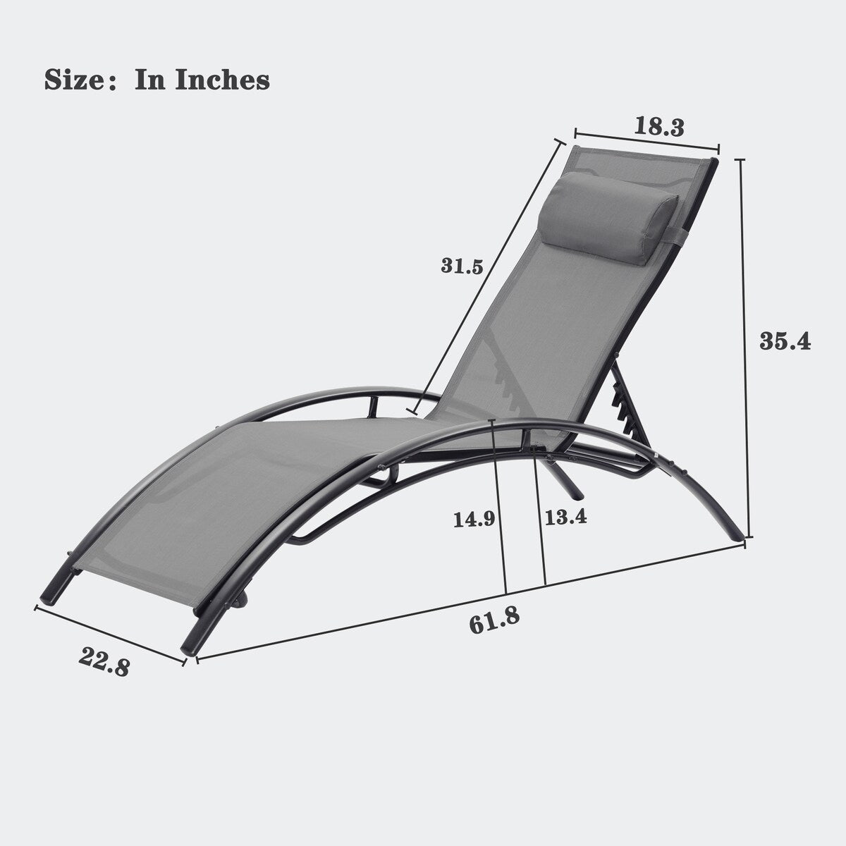2 PCS Set Outdoor Lounge Chair