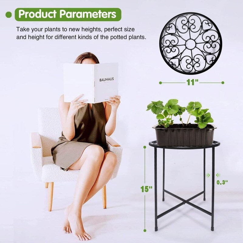 2 Pack 15" Tall Flower Pot Stand