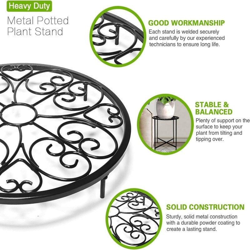 2 Pack 15" Tall Flower Pot Stand
