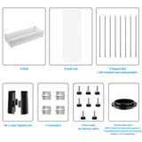 Wire Shelving Unit with Three Shelves (Set of 2)