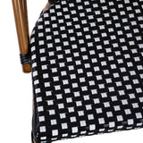 2 Pack All-Weather Commercial Paris Chairs with Bamboo Print Frame - 18.5"W x 22"D x 34.25"H