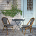 2 Pack All-Weather Commercial Paris Chairs with Bamboo Print Frame - 18.5"W x 22"D x 34.25"H