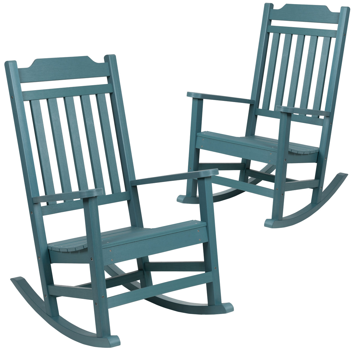 2 Pack All-Weather Faux Wood Rocking Chair - Patio and Yard Furniture