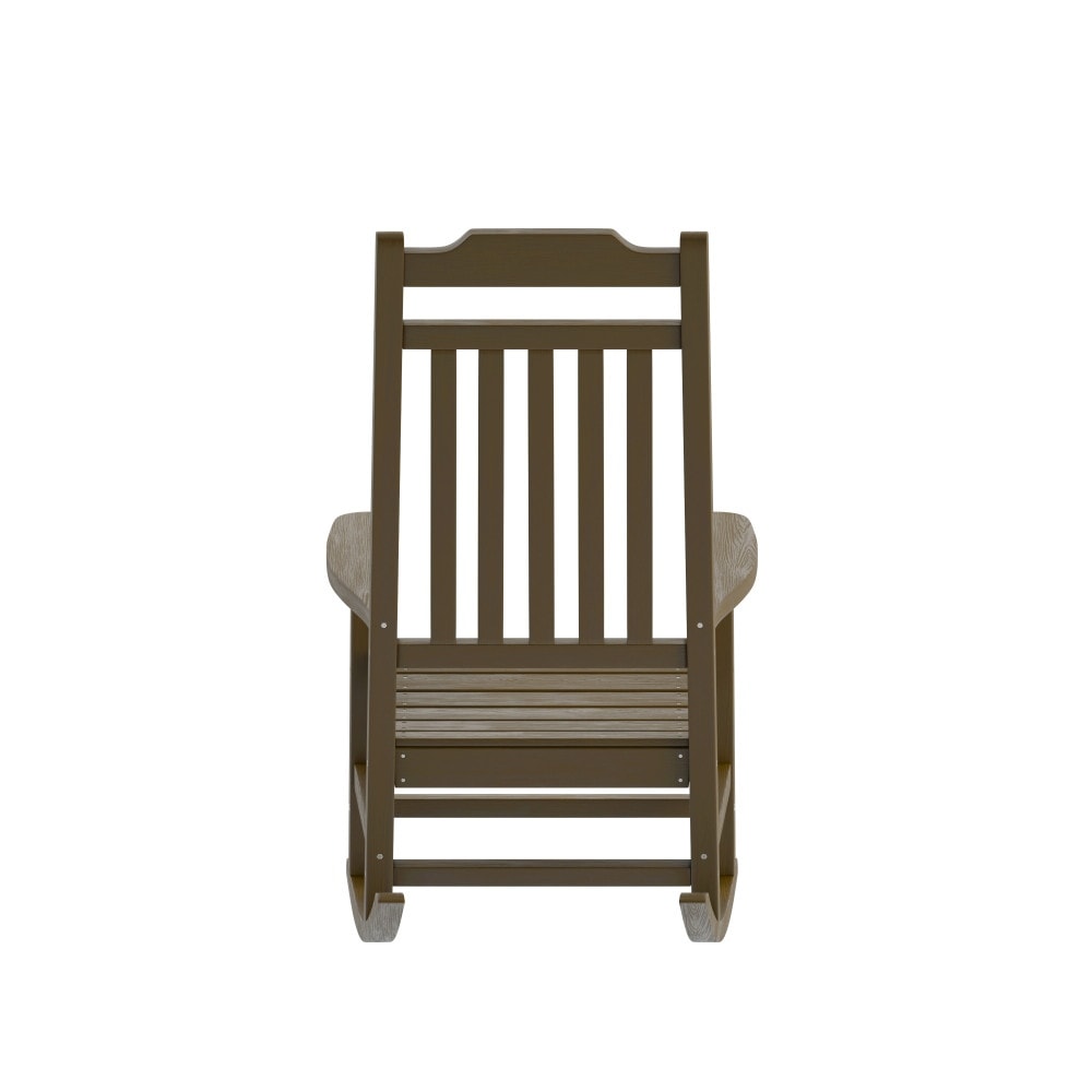 2 Pack All-Weather Faux Wood Rocking Chair - Patio and Yard Furniture