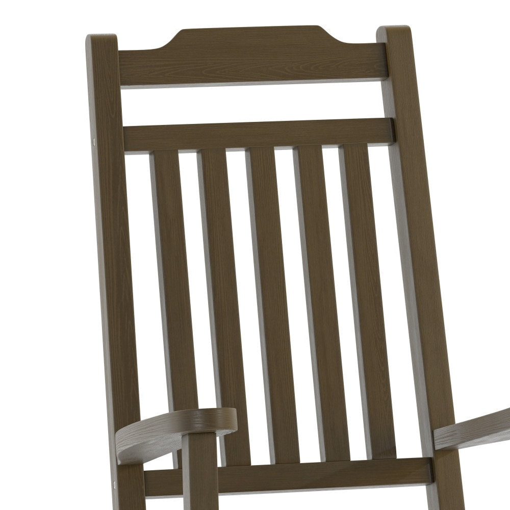 2 Pack All-Weather Faux Wood Rocking Chair - Patio and Yard Furniture