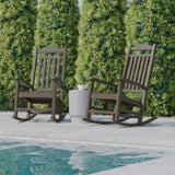 2 Pack All-Weather Faux Wood Rocking Chair - Patio and Yard Furniture