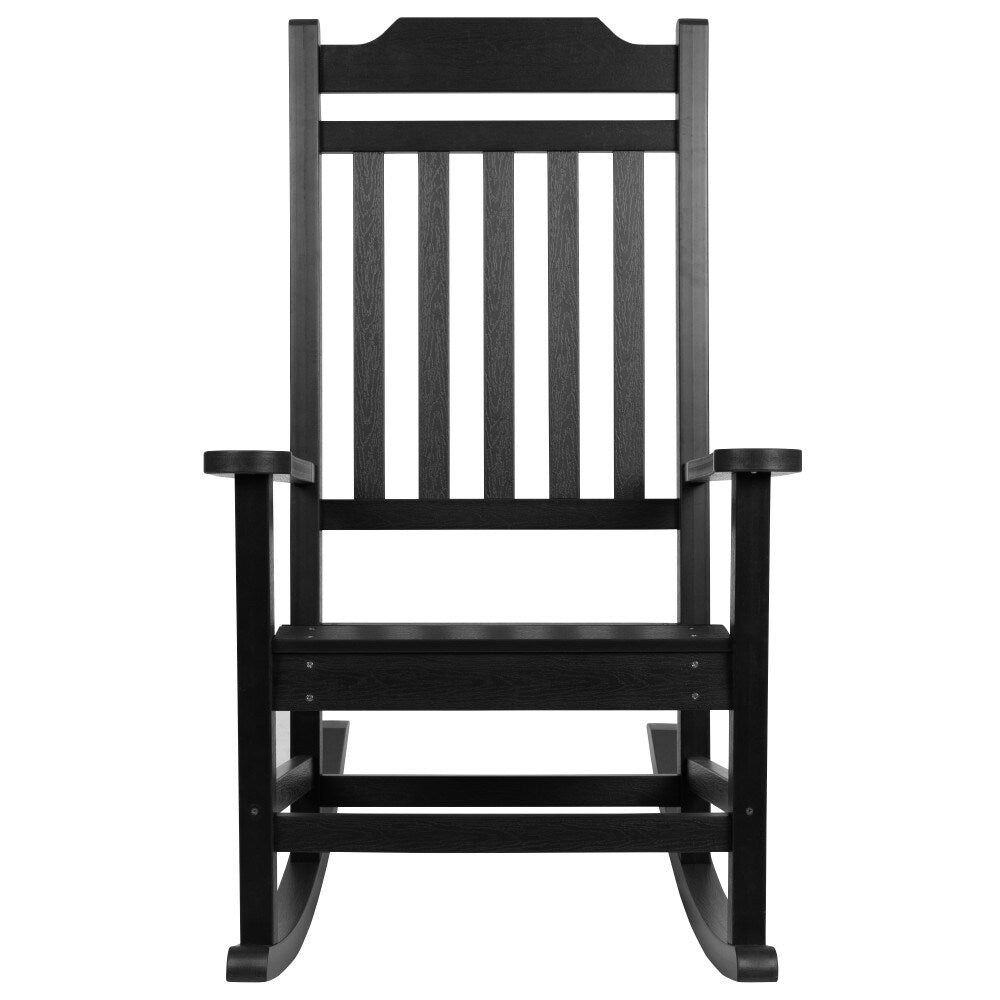 2 Pack All-Weather Faux Wood Rocking Chair - Patio and Yard Furniture