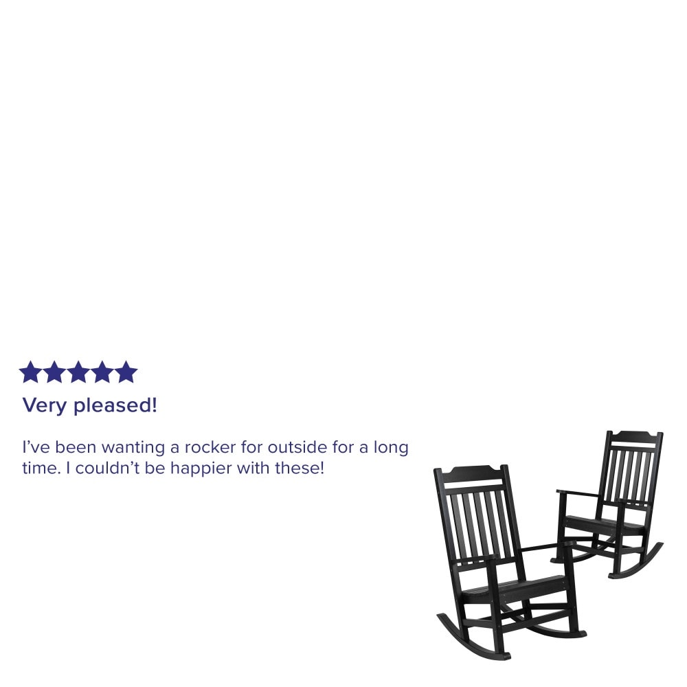 2 Pack All-Weather Faux Wood Rocking Chair - Patio and Yard Furniture