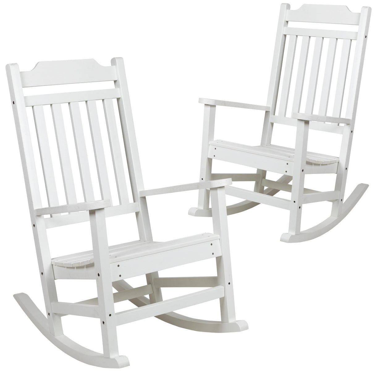 2 Pack All-Weather Faux Wood Rocking Chair - Patio and Yard Furniture