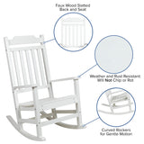 2 Pack All-Weather Faux Wood Rocking Chair - Patio and Yard Furniture