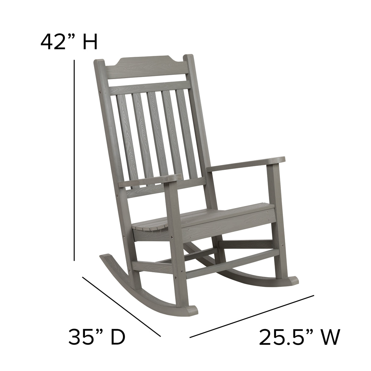 2 Pack All-Weather Faux Wood Rocking Chair - Patio and Yard Furniture