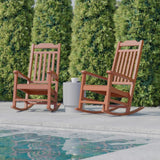 2 Pack All-Weather Faux Wood Rocking Chair - Patio and Yard Furniture