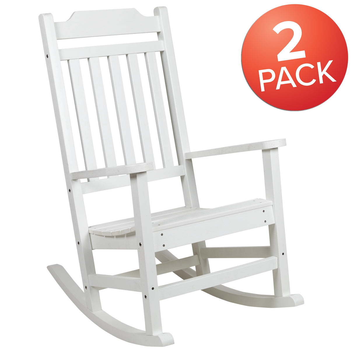2 Pack All-Weather Faux Wood Rocking Chair - Patio and Yard Furniture