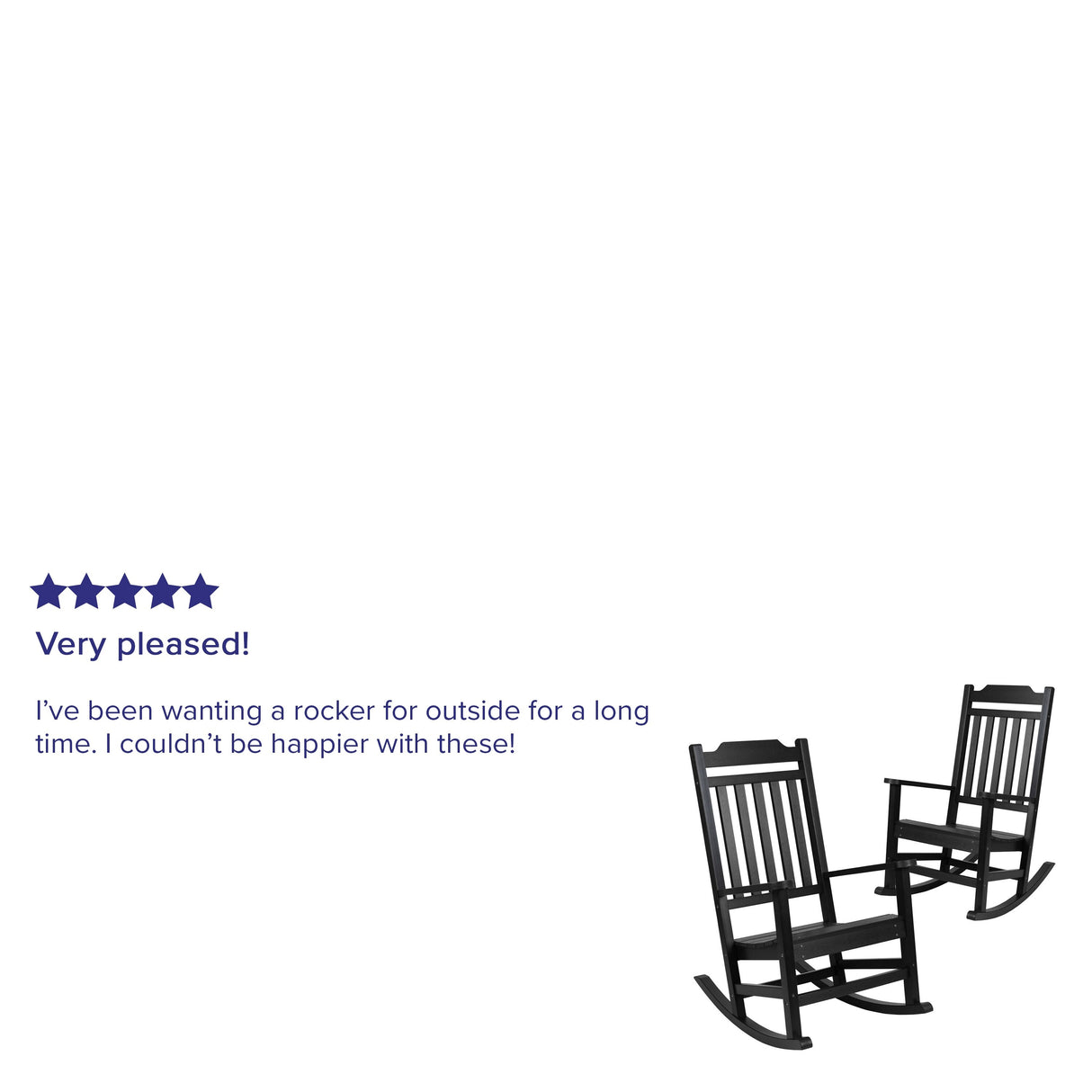 2 Pack All-Weather Faux Wood Rocking Chair - Patio and Yard Furniture