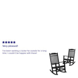 2 Pack All-Weather Faux Wood Rocking Chair - Patio and Yard Furniture