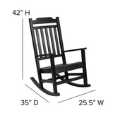 2 Pack All-Weather Faux Wood Rocking Chair - Patio and Yard Furniture
