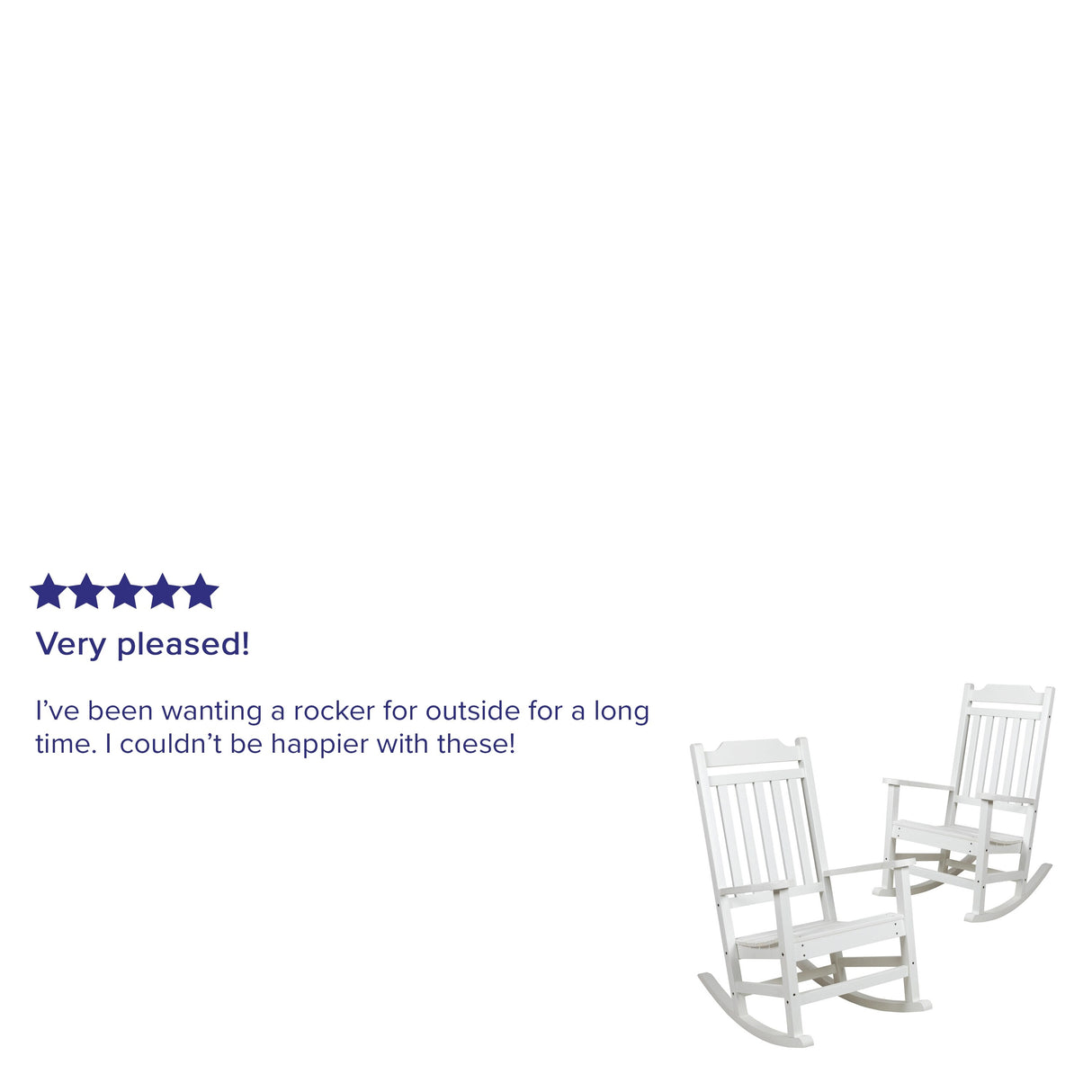 2 Pack All-Weather Faux Wood Rocking Chair - Patio and Yard Furniture