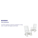 2 Pack All-Weather Faux Wood Rocking Chair - Patio and Yard Furniture
