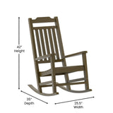 2 Pack All-Weather Faux Wood Rocking Chair - Patio and Yard Furniture