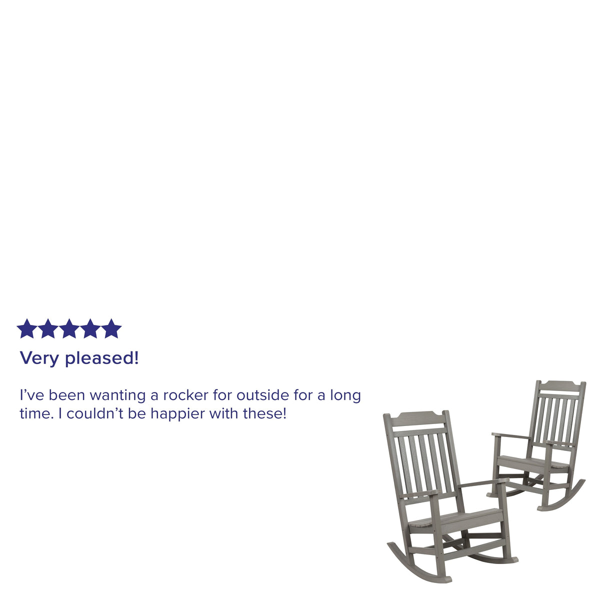 2 Pack All-Weather Faux Wood Rocking Chair - Patio and Yard Furniture