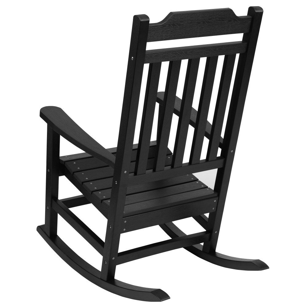 2 Pack All-Weather Faux Wood Rocking Chair - Patio and Yard Furniture