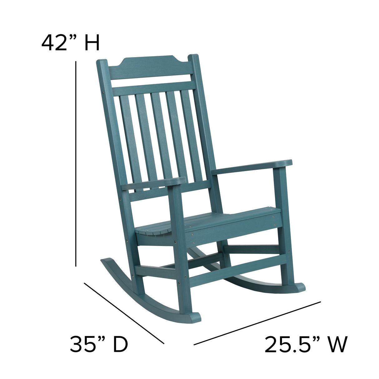2 Pack All-Weather Faux Wood Rocking Chair - Patio and Yard Furniture