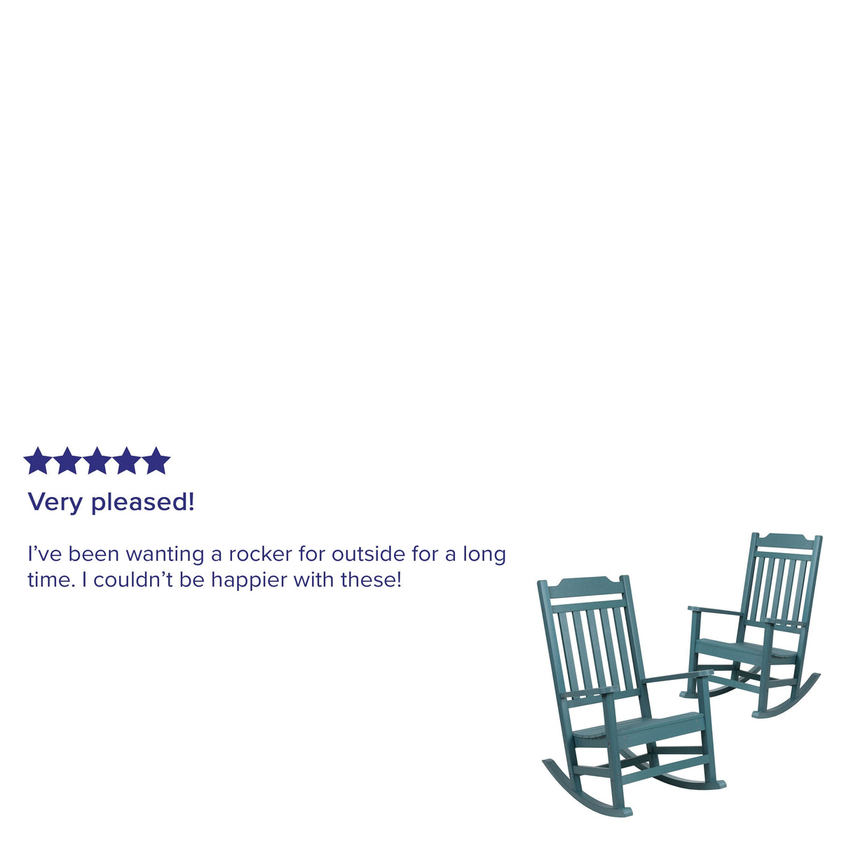 2 Pack All-Weather Faux Wood Rocking Chair - Patio and Yard Furniture