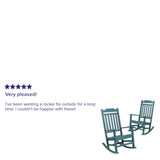 2 Pack All-Weather Faux Wood Rocking Chair - Patio and Yard Furniture