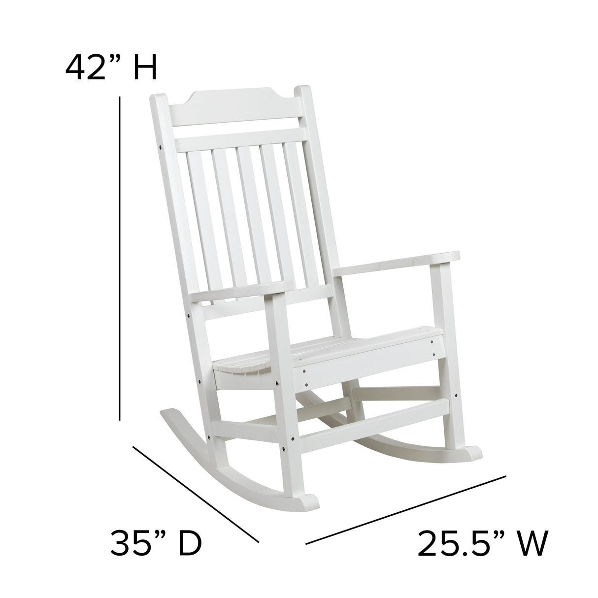 2 Pack All-Weather Faux Wood Rocking Chair - Patio and Yard Furniture